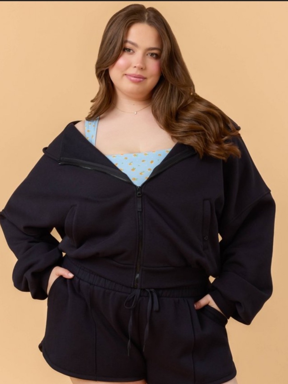 Blogilates Marshmallow Full Zip Hooded Sweatshirt